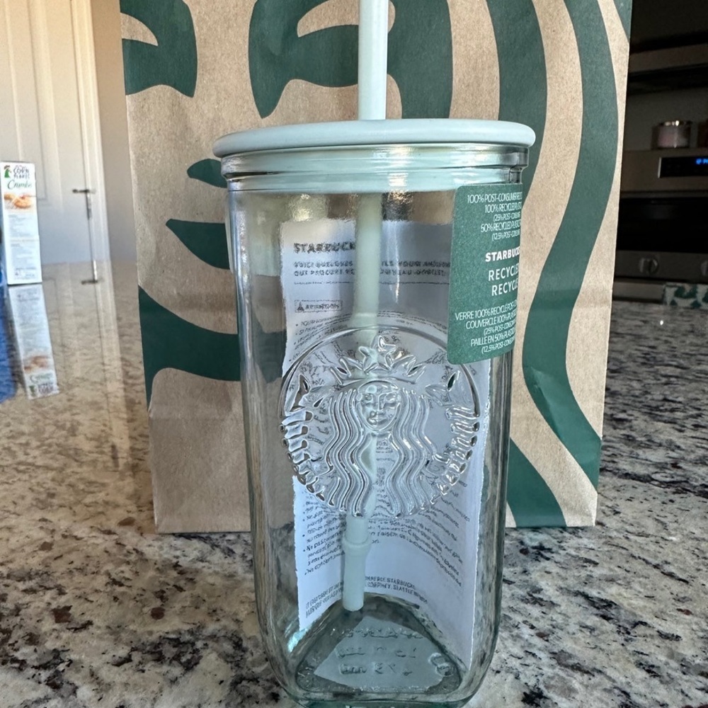 Brand new 2023  triangle shaped glass tumbler.
